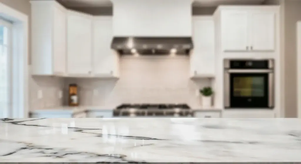 Kitchen with Marble Countertop